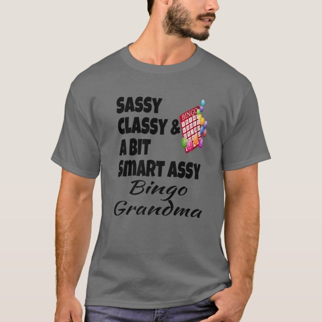 Camiseta Engraçado Clássico Sassy E Um Pouco Inteligente As (Frente)