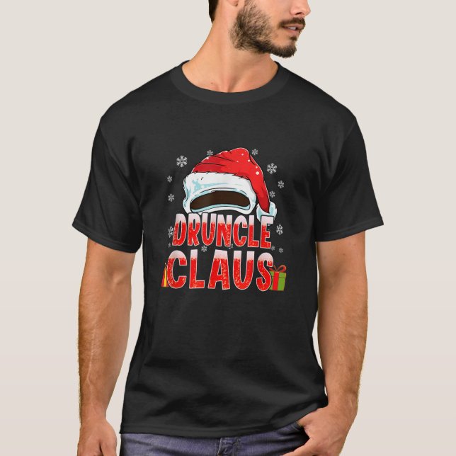 Camiseta Engraçado, Claus Beer Santa Hat Matando Família (Frente)