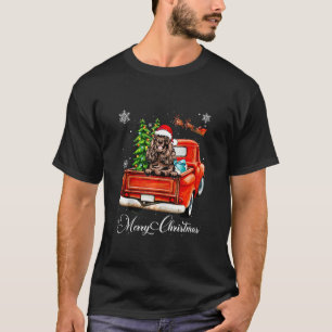 Camiseta Engraçado Cocker Spaniel Andar Red Truck Feliz Chr