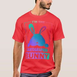Camiseta Engraçado Coelho Pintado Im O Cartógrafo Bunny Hap