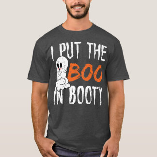 Camiseta Engraçado Colocar O Boo Em Booty Ghost Halloween C