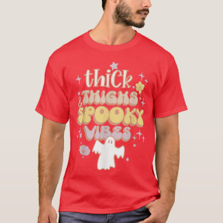 Camiseta Engraçado Colorida Espessa Espessa Fantasma e Víbl