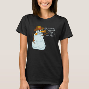 Camiseta Engraçado com cano de corncob e bumbum e coca