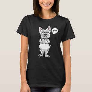 Camiseta Engraçado com o cão Westie