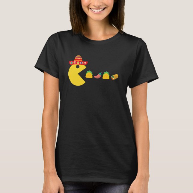 Camiseta Engraçado Comendo Taco Chili Comida Cinco De Mayo  (Frente)