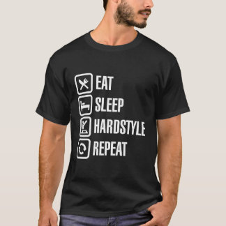 Camiseta Engraçado Comer Dormindo Estilo Duro Repetitivo Pa