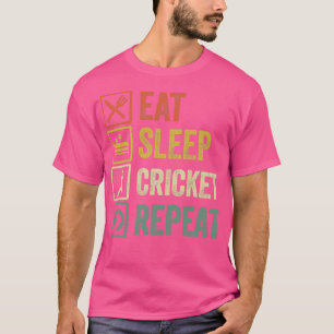 Camiseta Engraçado comer grilo de sono repetir retro presen