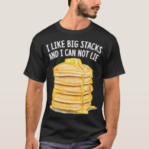 Camiseta Engraçado Comer Pancake Adoro Grandes Pistas E Não