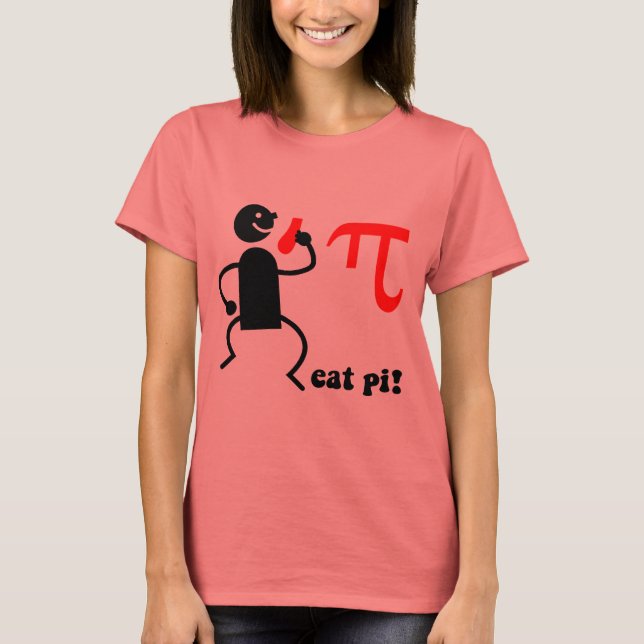 Camiseta Engraçado comer pi (Frente)