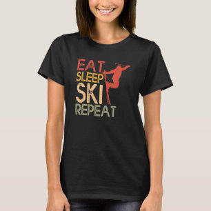 Camiseta Engraçado Comer Ski Repetir Para Designs Legal De