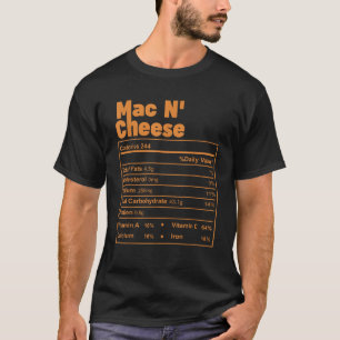 Camiseta Engraçado Comida de Ação de Graças Mac N Queijo Nu