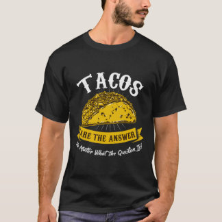 Camiseta Engraçado Comida mexicana Fã Cuisine Taco Lover Id