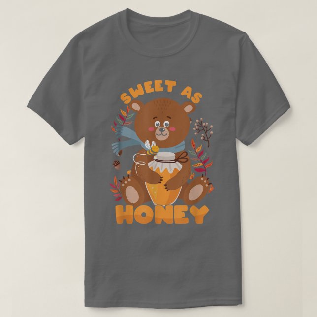 Camiseta Engraçado Como Bebê-Urso Bonito De Mel, Filho Da D (Frente do Design)