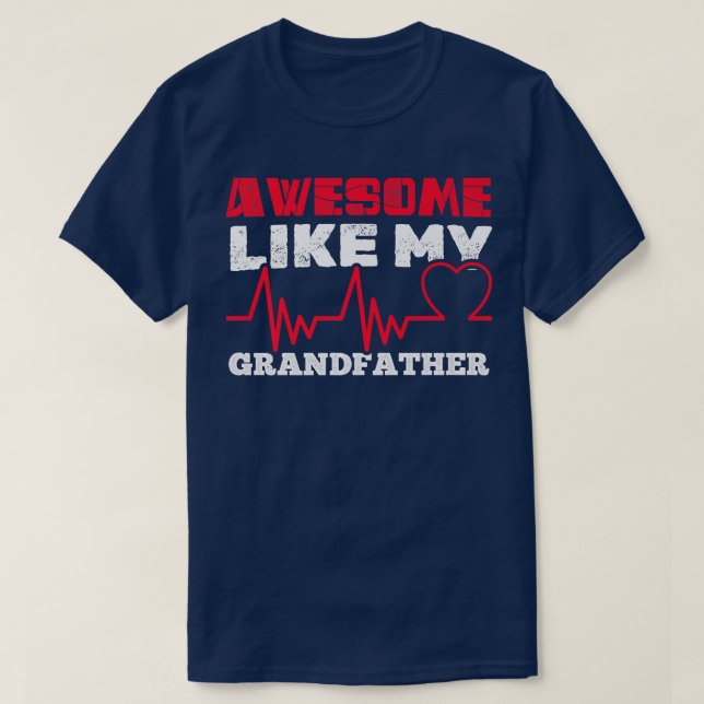 Camiseta Engraçado como meu avô  (Frente do Design)