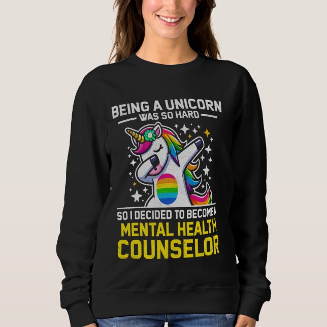 Camiseta Engraçado Conselheiro de Saúde Mental do Unicórnio (Frente)