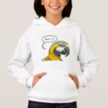 Engraçado Conversar Papagaio Rosto Hoodie