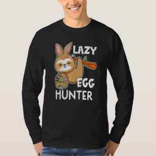 Camiseta Engraçado Cony Sloth Preguiçoso Páscoa Cesto de Ov