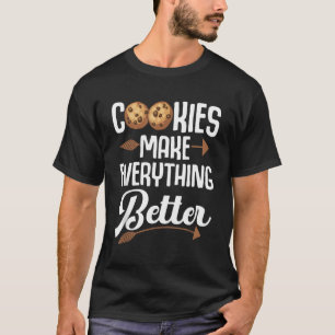 Camiseta Engraçado Cookie Lover Art Para Crianças Homens Mu