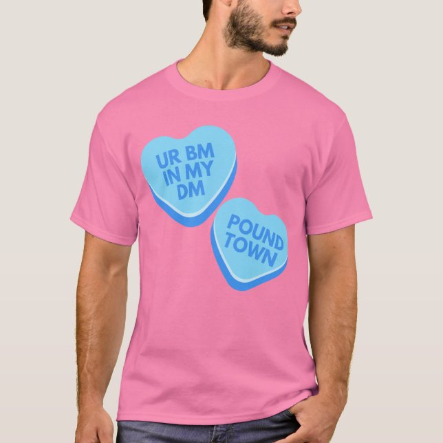 Camiseta Engraçado Coração de Conversa Urbana Inapropriada (Frente)