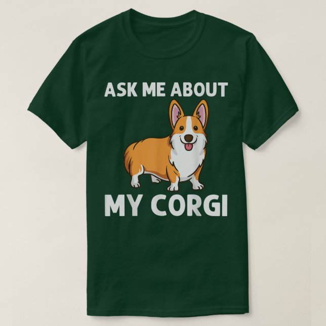 Camiseta Engraçado Corgi Art Para Homens Mulheres Welsh Cor (Frente do Design)