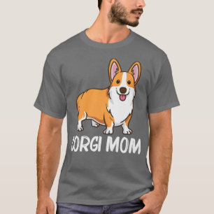 Camiseta Engraçado Corgi Art Para Mamãe Welsh Corgi Dog Ani