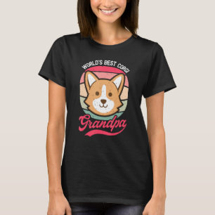 Camiseta Engraçado Corgi Dog Words Best Corgi Grandpa