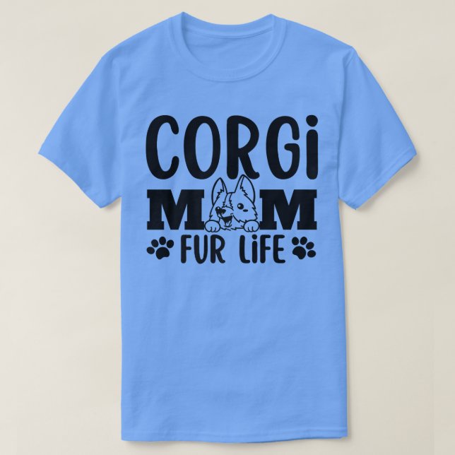 Camiseta Engraçado Corgi Mãe Cachorro Bonito Pet Lover713 (Frente do Design)