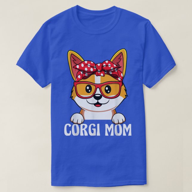 Camiseta Engraçado Corgi Mãe Para Dia de as mães-Camisa Do  (Frente do Design)