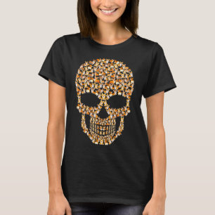 Camiseta Engraçado Corgi Skull Halloween Corgi