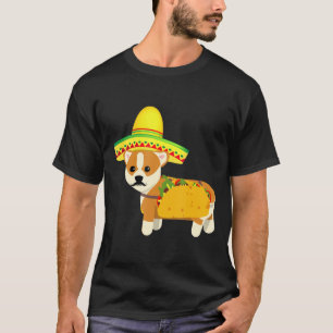 Camiseta Engraçado Corgi Taco Cinco de Mayo Fiesta Cog
