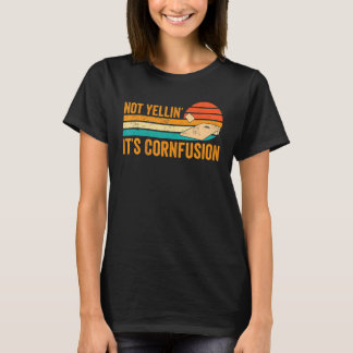 Camiseta Engraçado Cornhole Corn Retro Não Yellin, é C
