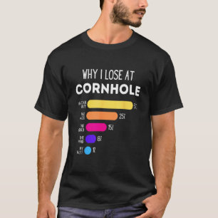 Camiseta Engraçado Cornhole Qoute Por Que Eu Perder Em Corn