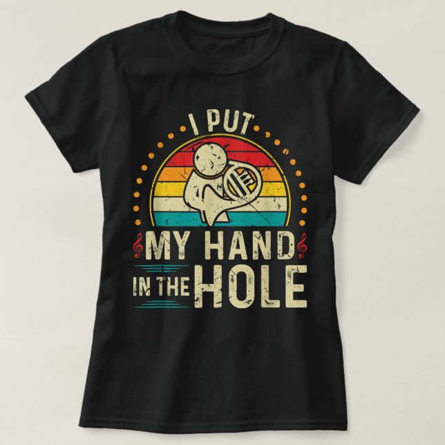 Camiseta Engraçado Corno Francês Destruo Silêncio Para Músi (Frente do Design)