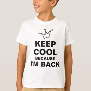 Camiseta Engraçado Coroa Preta & Mantenha-se LEGAL + seu te