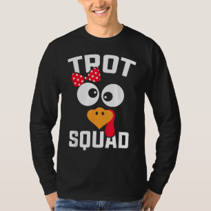 Camiseta Engraçado Correr Na Turquia Trot Squad, Ação De Gr