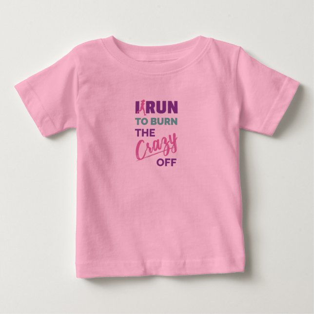 Camiseta Engraçado Correr Para Queimar A Louca (Frente)