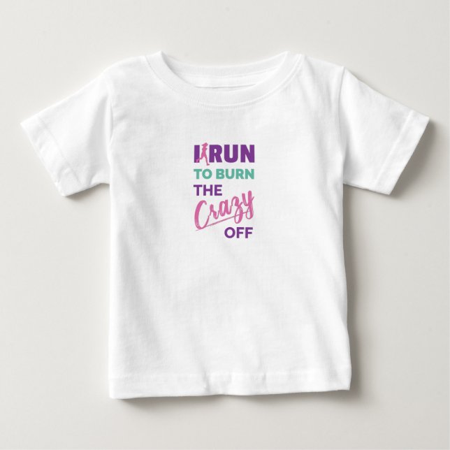 Camiseta Engraçado Correr Para Queimar A Louca (Frente)