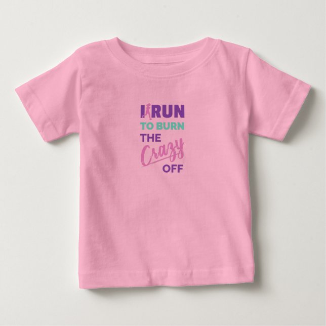 Camiseta Engraçado Correr Para Queimar A Louca (Frente)