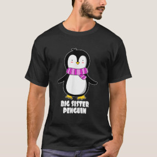 Camiseta Engraçado Correspondência Familiar da Irmã Penguin