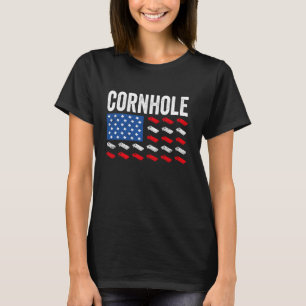 Camiseta Engraçado correspondente à cornhole American Flag 