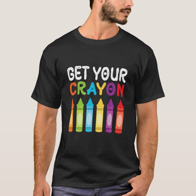 Camiseta Engraçado Cotação 100º Dia, Pegue Seu Cray Com Pre (Frente)