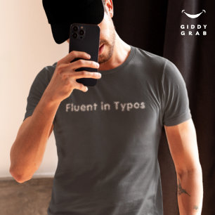 Camiseta Engraçado Cotação de Caráter Fluente em Typos
