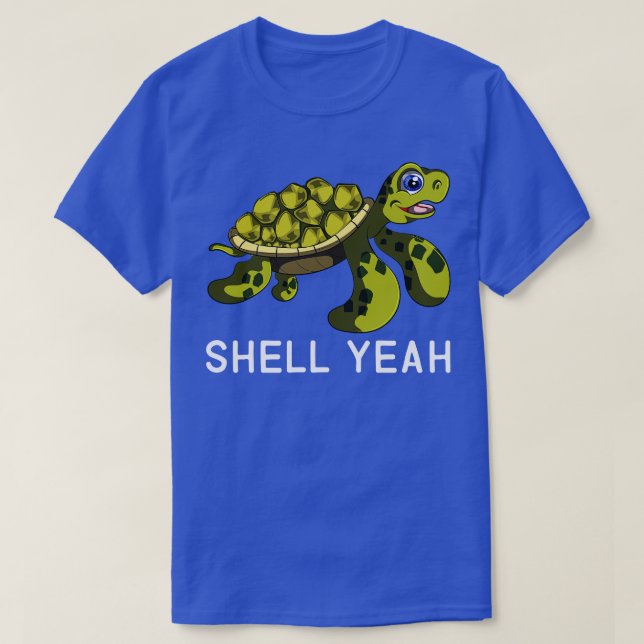 Camiseta Engraçado Cotação Pun Shell Sim Tartarugas (Frente do Design)