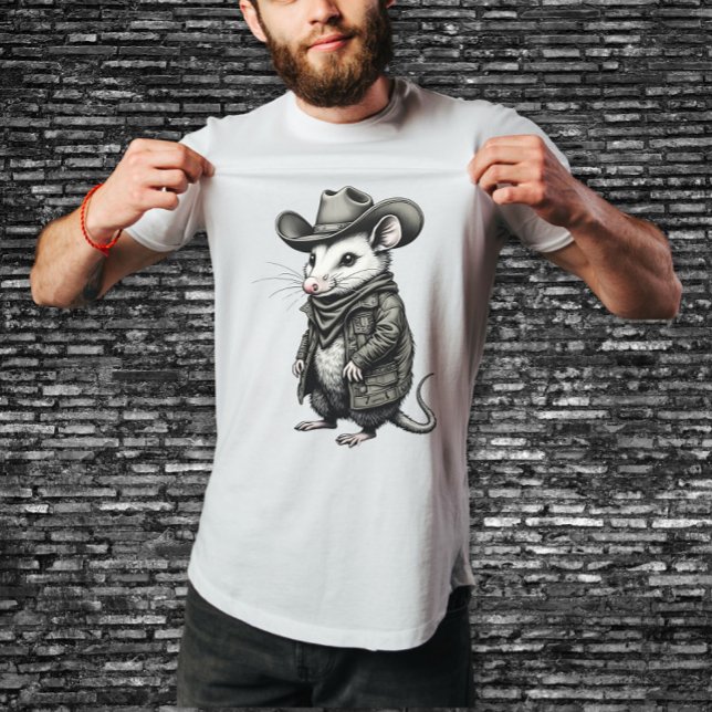 Camiseta Engraçado Cowboy Possum Lover (This vintage possum cowboy design is great for possum lovers, animal lover, and cowboy lovers.)