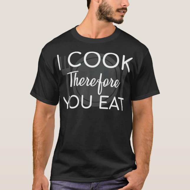 Camiseta Engraçado Cozinhar Baker Comendo Comida Rápido bi (Frente)
