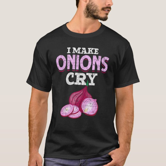 Camiseta Engraçado Cozinhar de Cebola Comida Chef Piada cul (Frente)