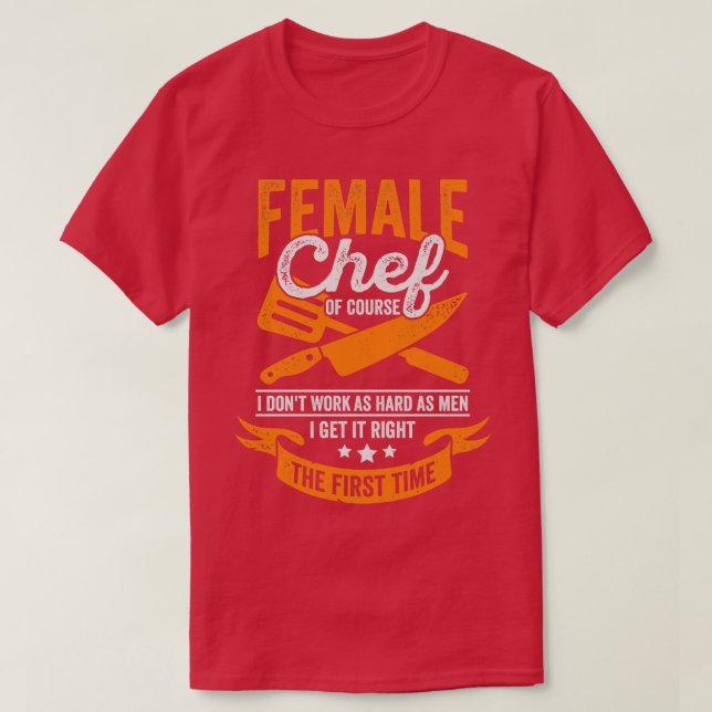 Camiseta Engraçado Cozinhar de uma garota de chef presente (Frente do Design)