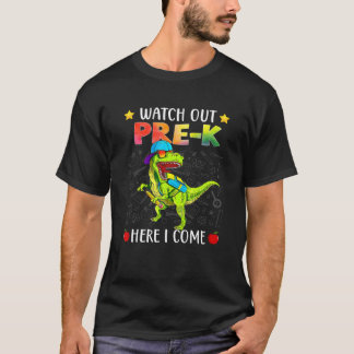Camiseta Engraçado Cuidado Com A Escola Pré-K. Eu Volto Par