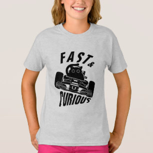 Camiseta Engraçado Curioso gato dirigindo carro