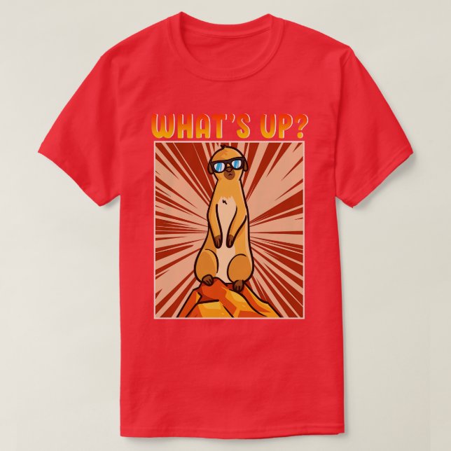 Camiseta Engraçado, Cute Meerkat (Frente do Design)